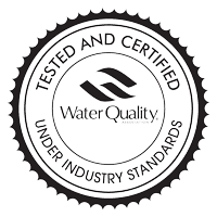 A badge for Water Quality Association (WQA) certification.